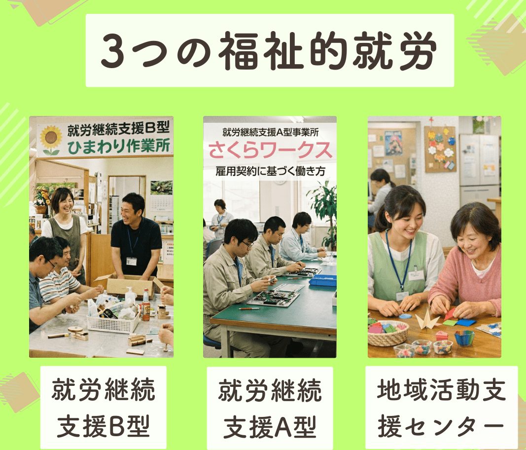 3つの福祉的就労
